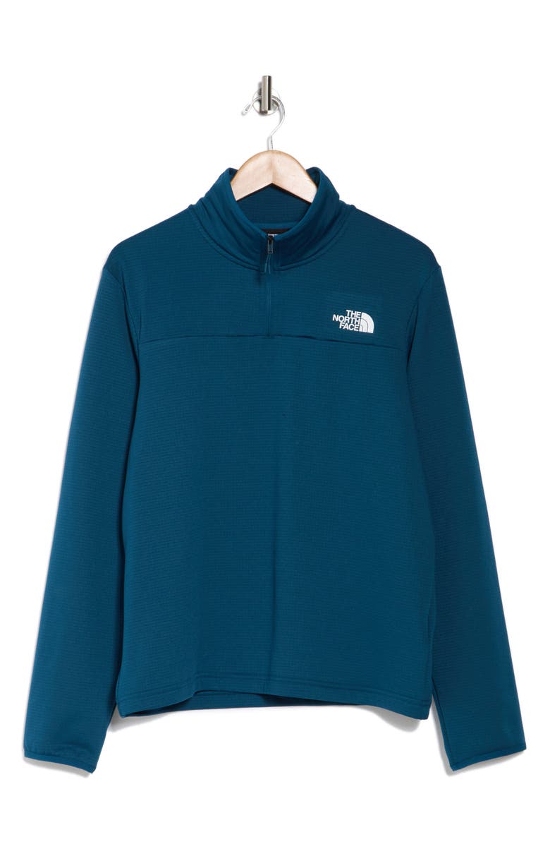 The North Face Cedar Trail Grid Fleece Quarter Zip Pullover, Alternate, color, 