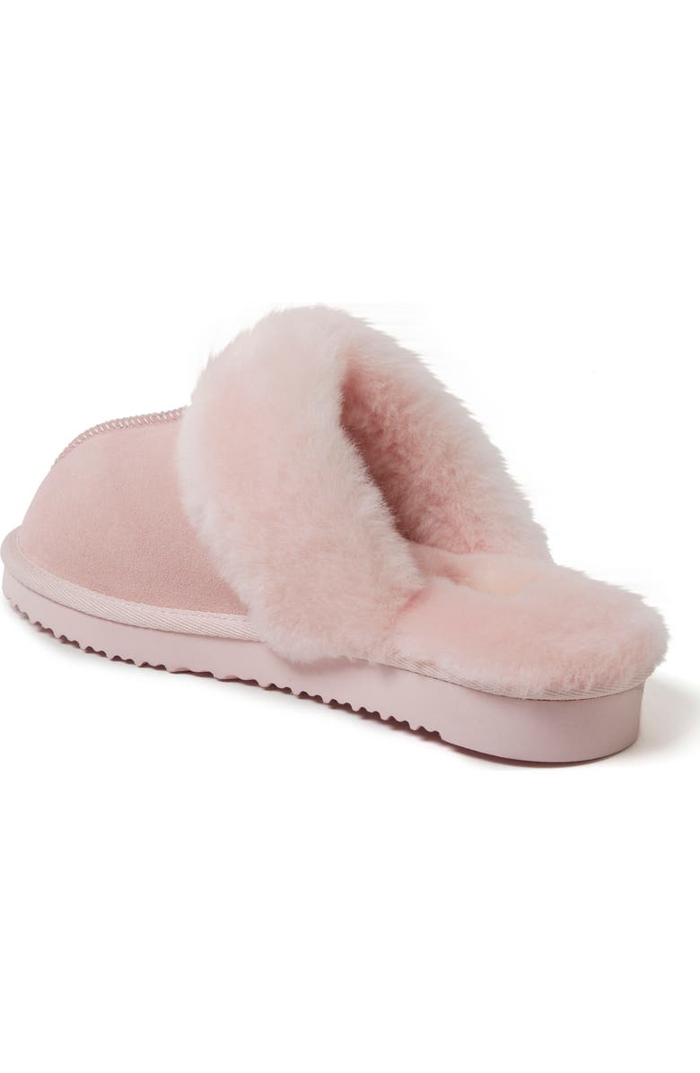 DEARFOAMS Fireside Sydney Genuine Shearling Scuff Slipper, Alternate, color, Pink