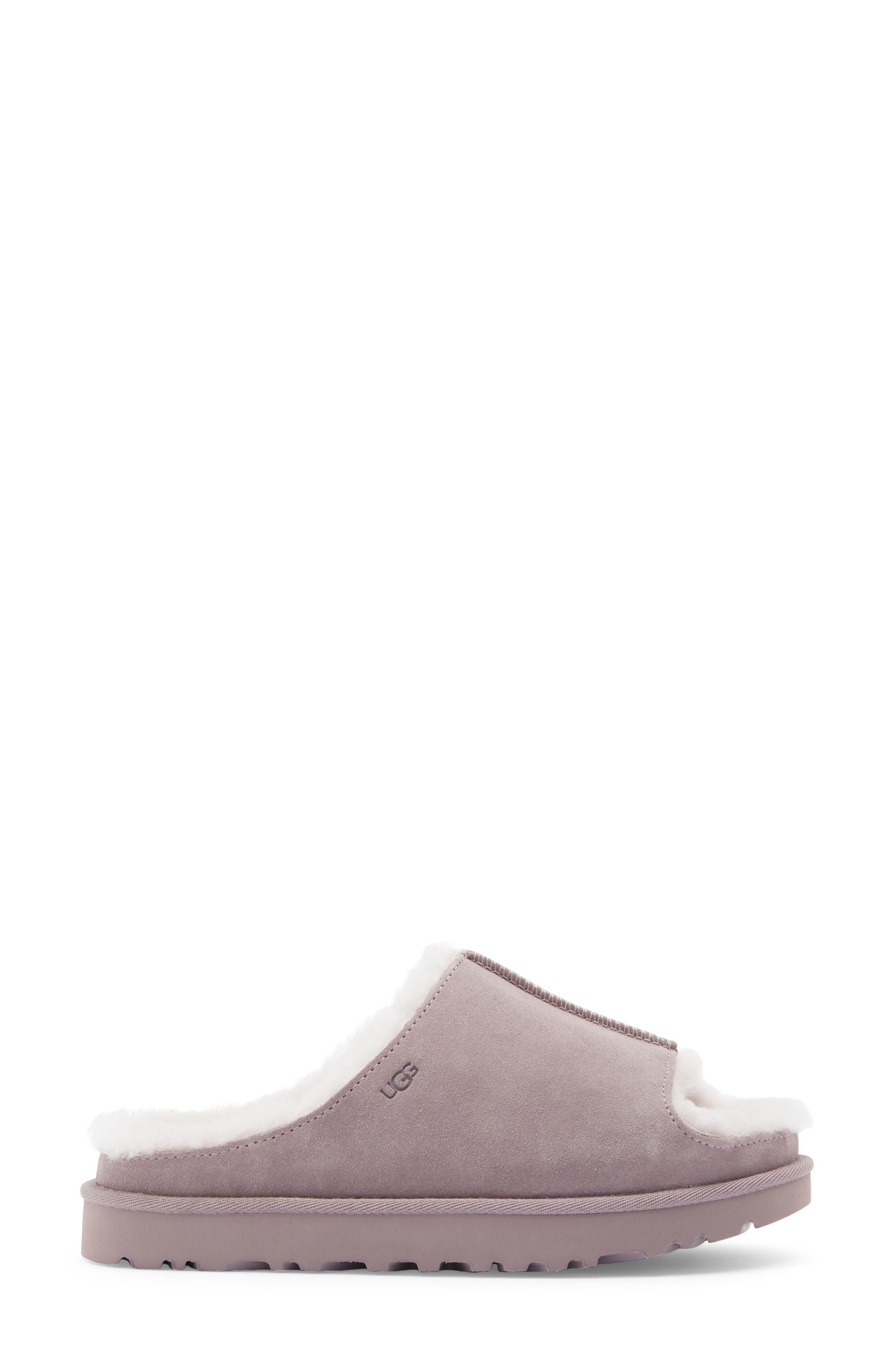 UGG<sup>®</sup> Greenport Genuine Shearling Lined Platform Slide Sandal, Alternate, color, Sugarplum