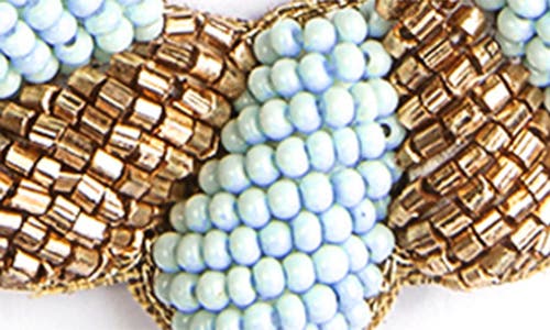 Deepa Gurnani Elenor Beaded Teardrop Earrings In Baby Blue