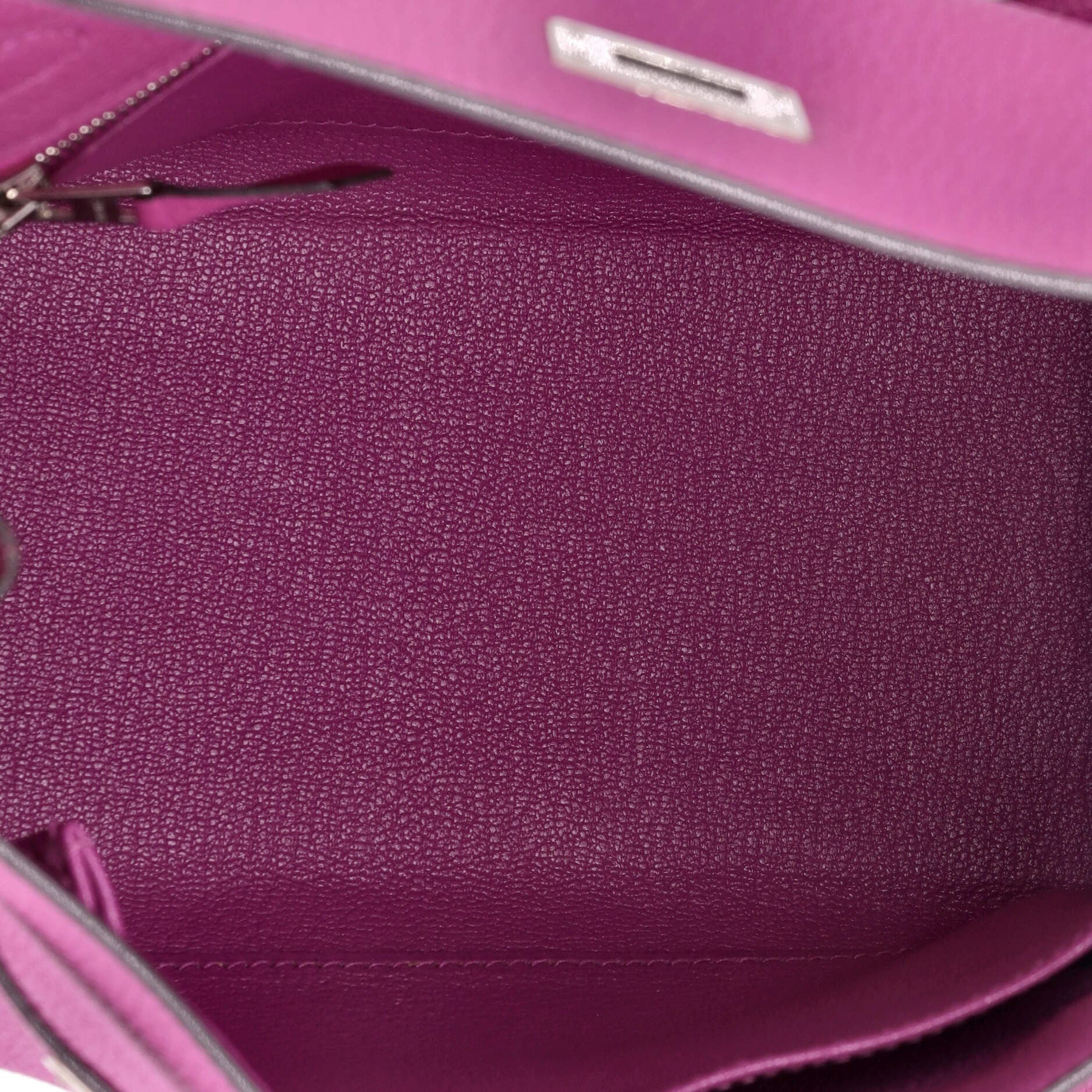 Pre-Owned Hermes Kelly Handbag Pink Togo with Palladium Hardware 25, Alternate, color, 