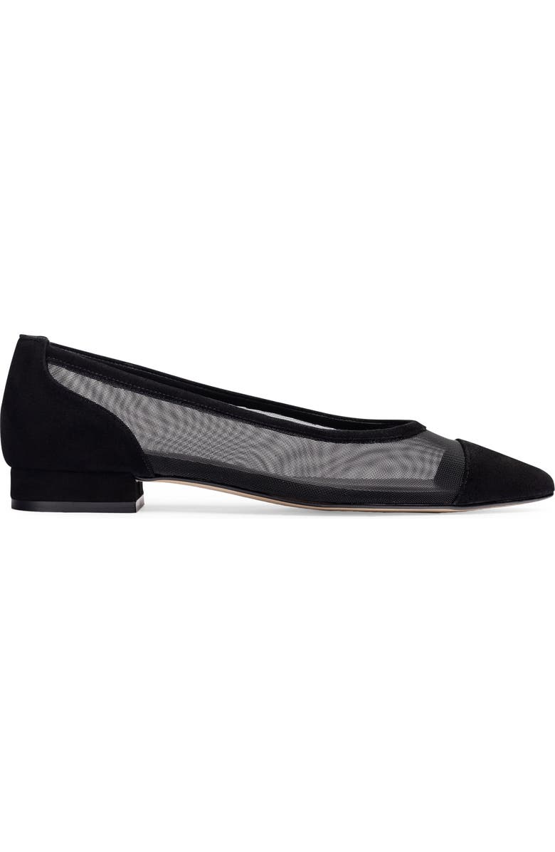 Jon Josef Ray Pointed Toe Flat, Alternate, color, Black Suede Combo