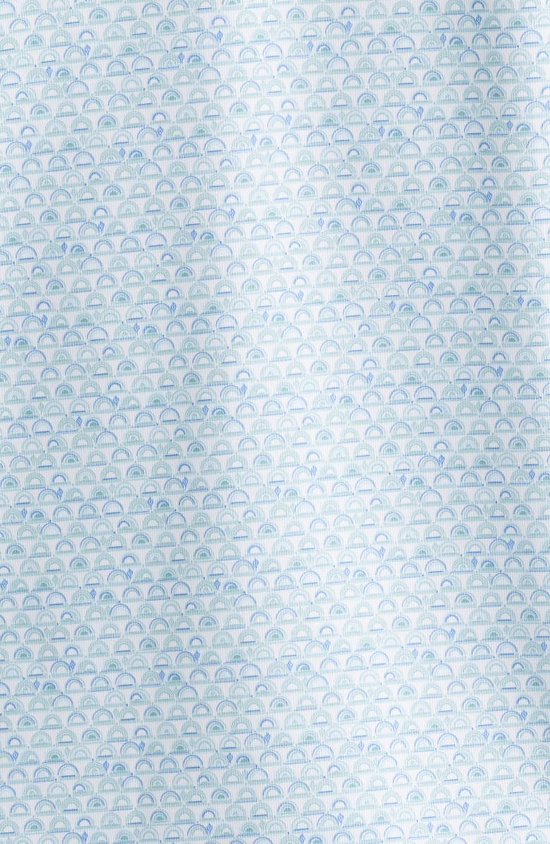 Peter Millar Wood Fired Performance Jersey Golf Polo, Alternate, color, Blue/ White