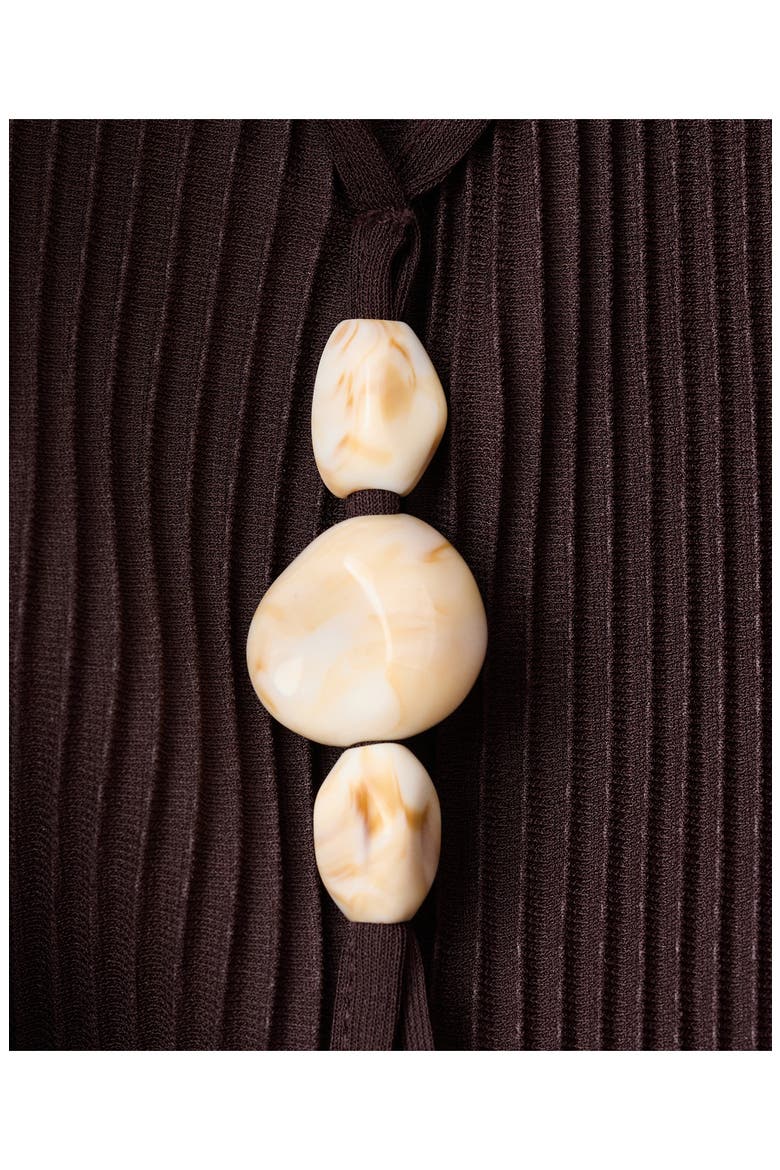 Bead Detail Textured Sleeveless Top, Alternate, color, CHOCOLATE