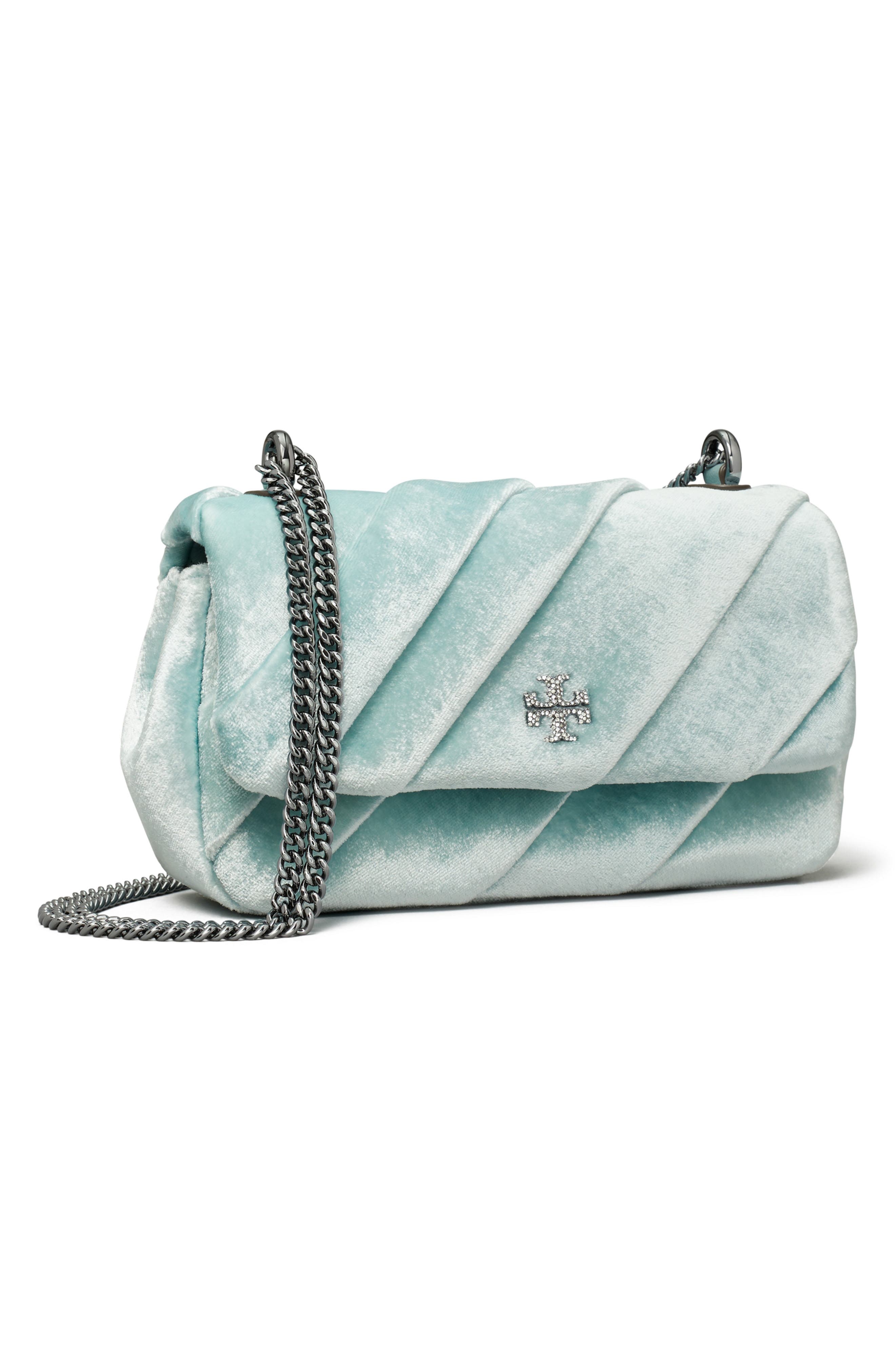 Tory Burch Mini Kira Draped Velvet Convertible Shoulder Bag, Alternate, color, 