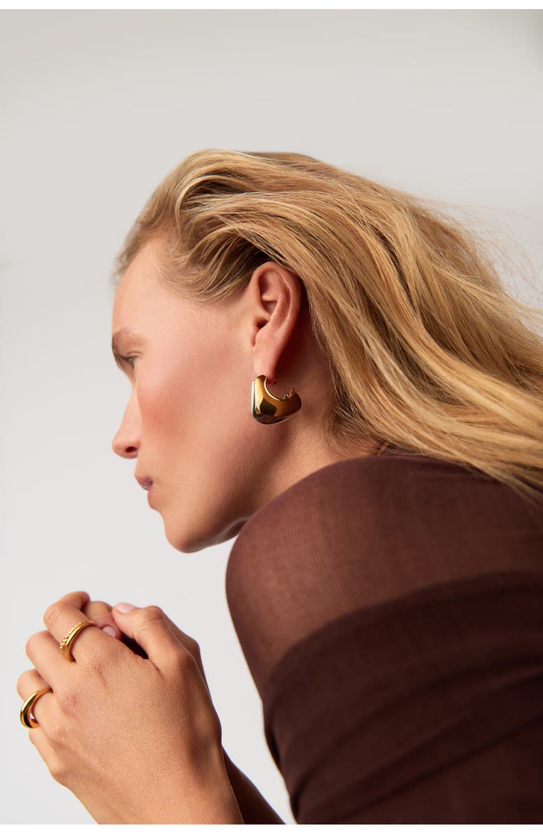 Missoma Mixed Metal Hoop Earrings, Alternate, color, 