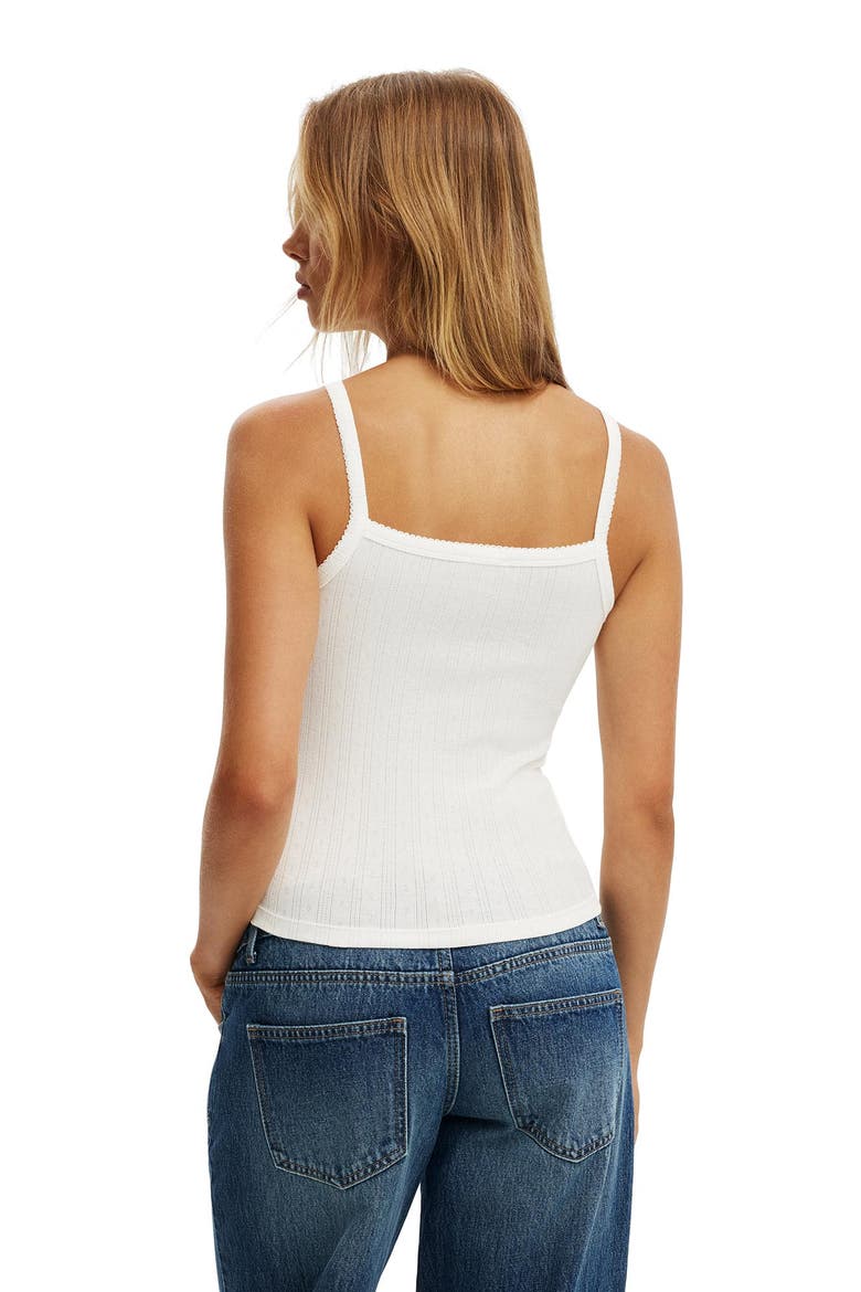Women's Henley Tank, Alternate, color, Vintage White