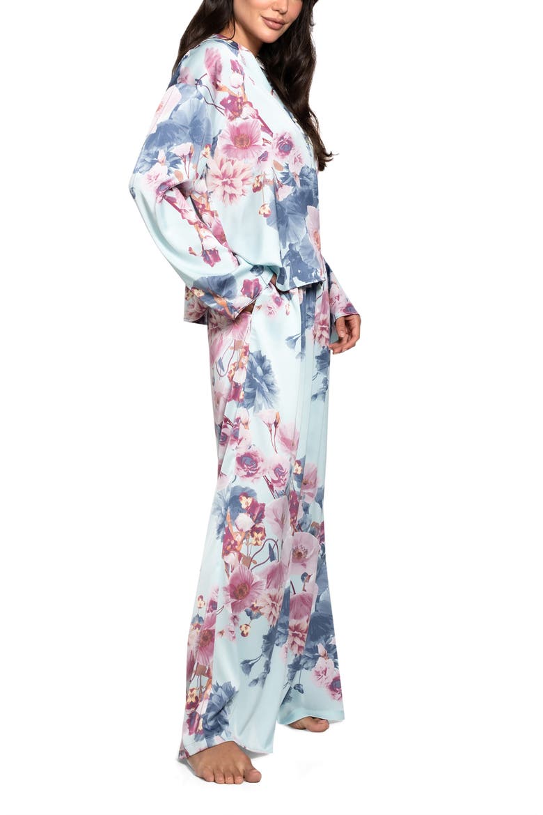 Georgia Stripe Pajamas, Alternate, color, BLUE FLORAL