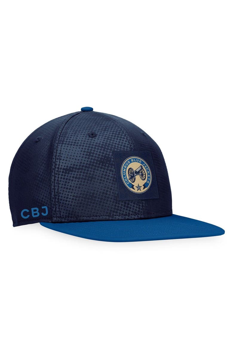 FANATICS Men's Fanatics Branded Navy/Blue Columbus Blue Jackets Authentic Pro Alternate Logo Snapback Hat, Main, color, 