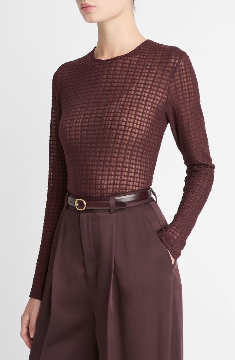 Vince Shadow Grid Top, Alternate, color, Fig