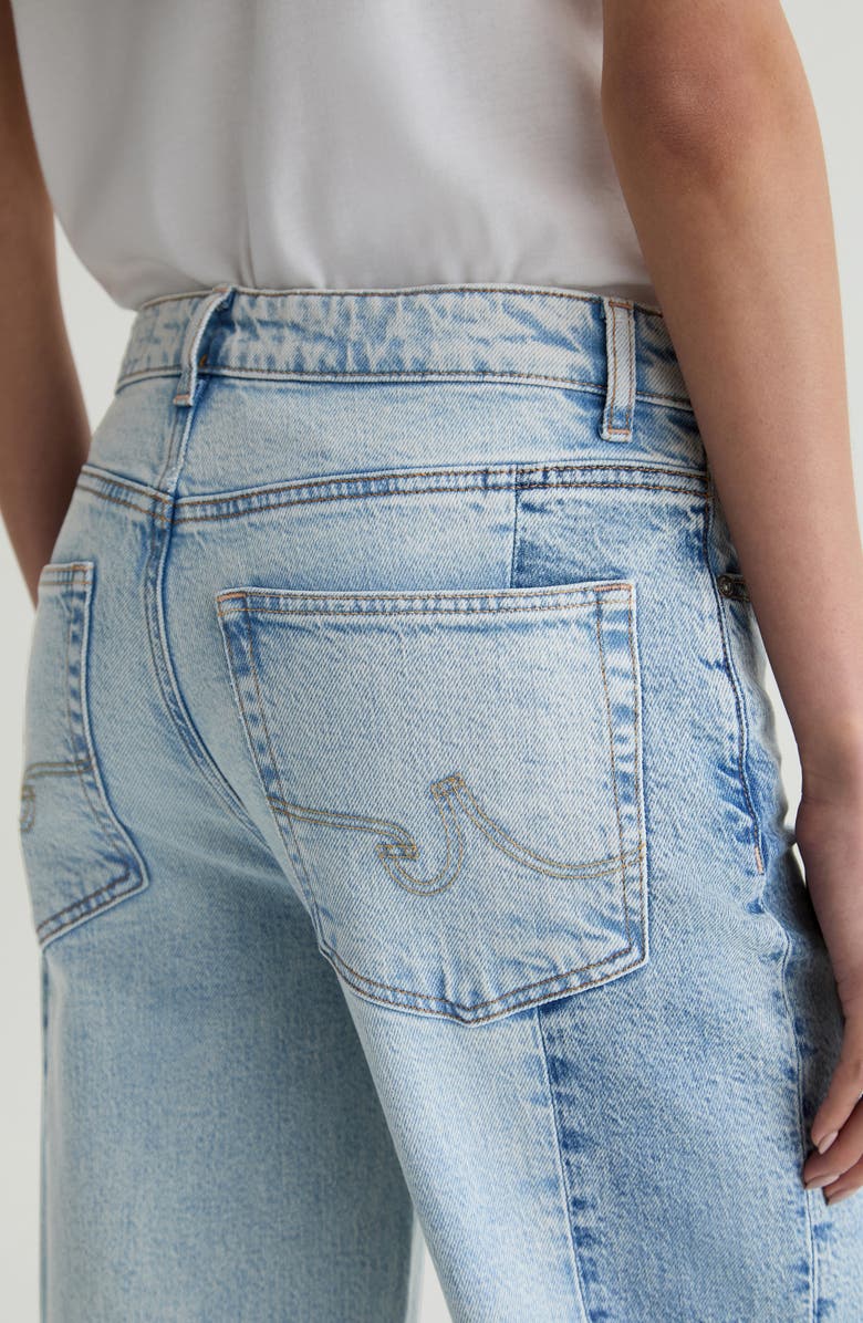 AG Saige Paneled Wide Leg Jeans, Alternate, color, Solar Flare