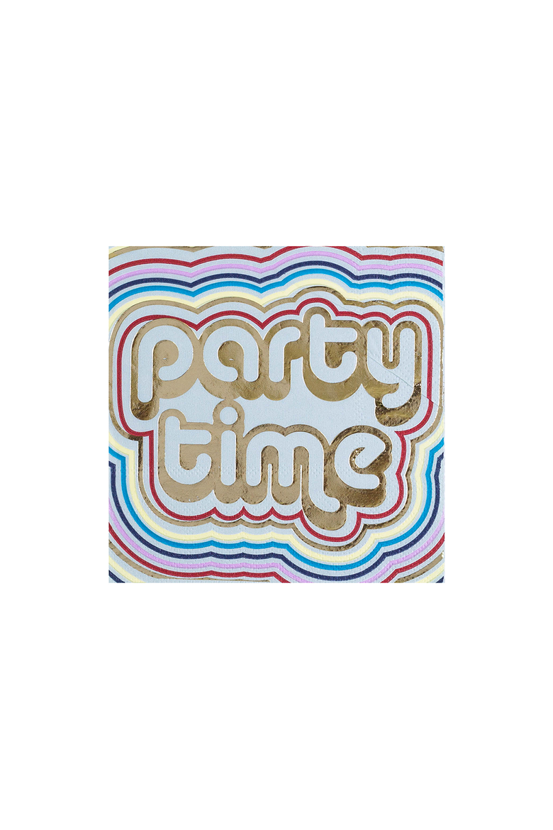 Birthday Themed Cocktail Napkins, Main, color, "Party Time"