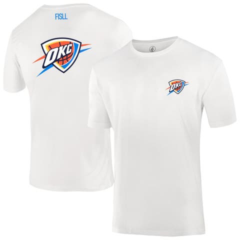 Unisex FISLL  White Oklahoma City Thunder Burst Logo T-Shirt