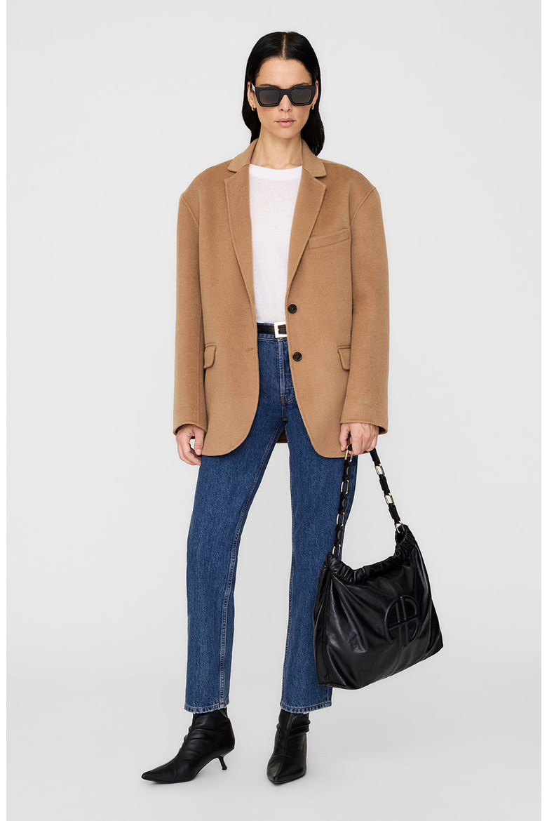 Quinn Cashmere Blend Blazer, Alternate, color, Camel