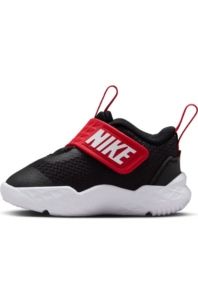 Nike Kids' Team Hustle D 12 Basketball Sneaker, Alternate, color, Black/ White/ University Red