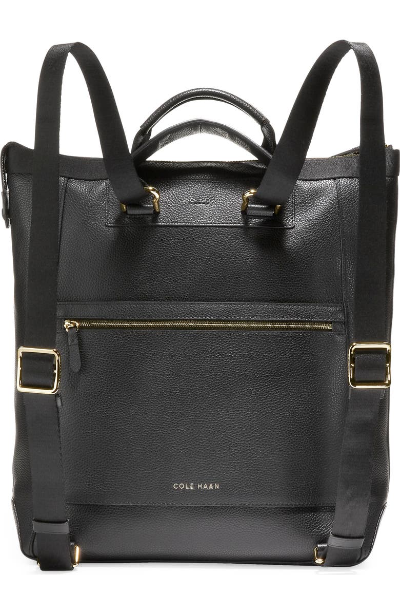 Cole Haan Grand Ambition Leather Convertible Backpack, Alternate, color,