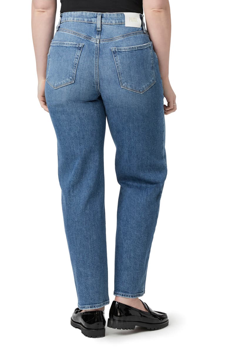 PAIGE Heartthrob Curvy High Waist Straight Leg Jeans, Alternate, color, Stefania Distressed