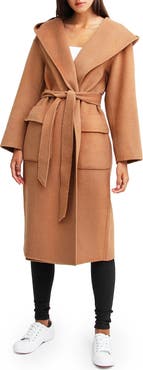 Belle & Bloom Runaway Wool Blend Robe Coat