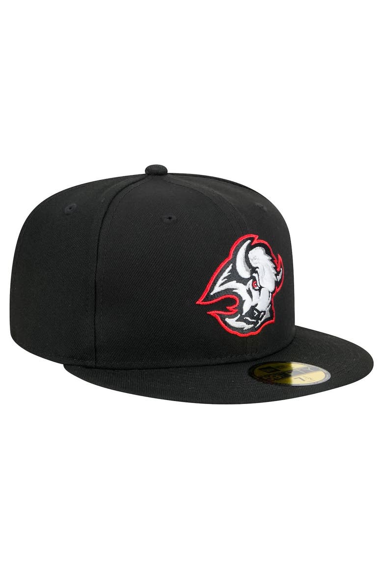 Men's New Era Black Buffalo Sabres Core 59FIFTY Fitted Hat, Alternate, color, Black