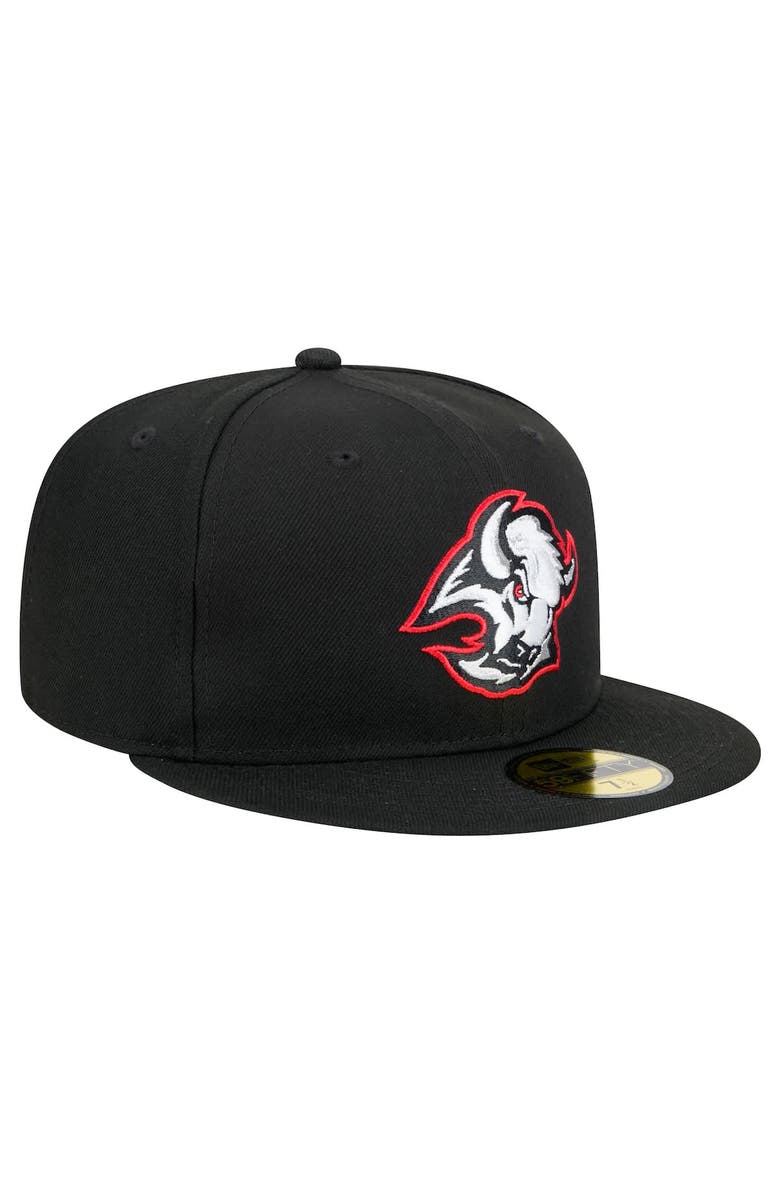 New Era Men's New Era Black Buffalo Sabres Core 59FIFTY Fitted Hat, Alternate, color, Black