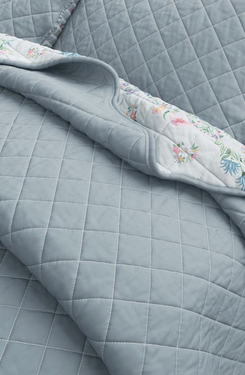 Woven & Weft Floral Scalloped Cotton Quilt & Sham Set In Spring Petals Lavender