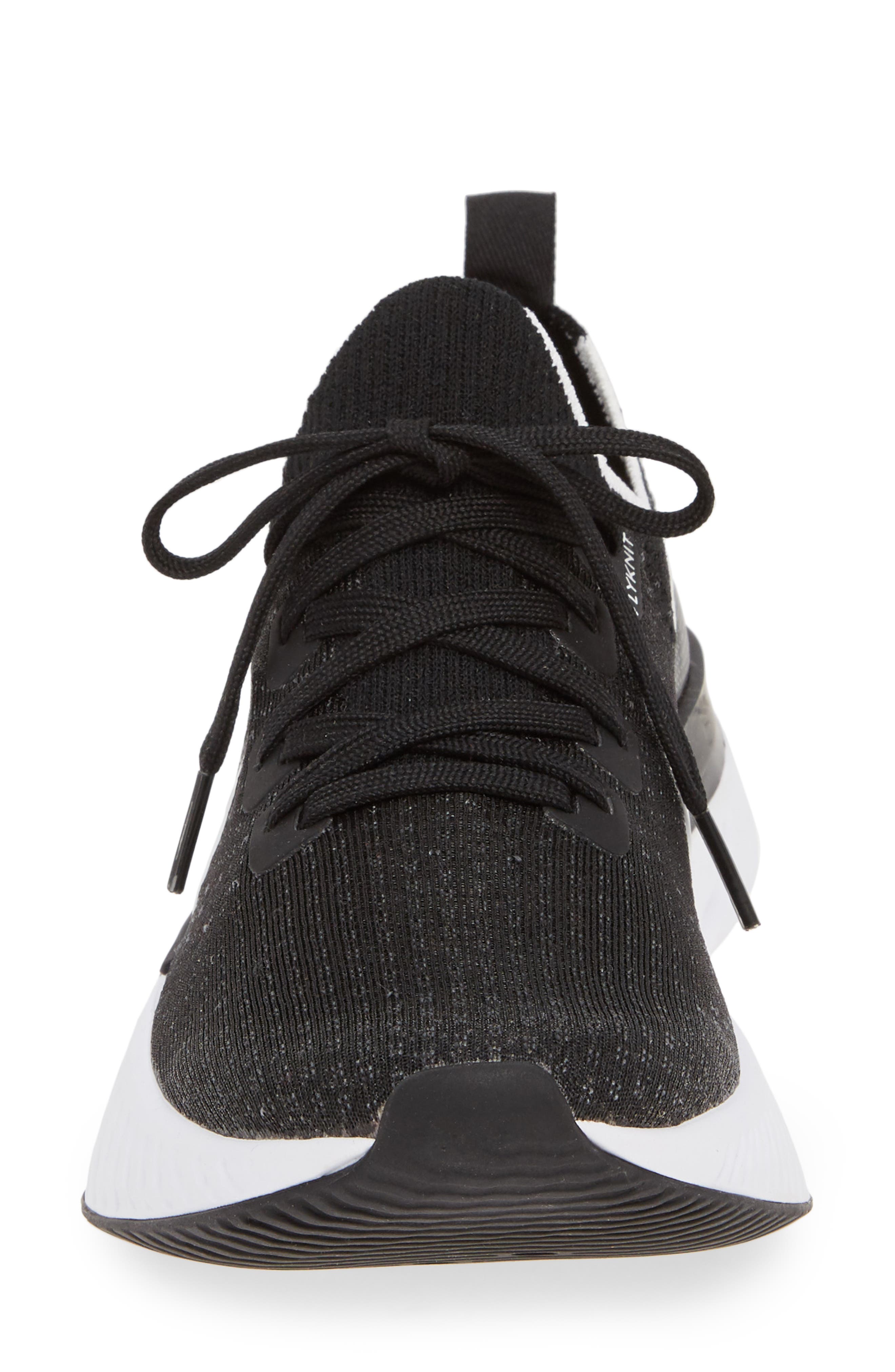 React Infinity Run Flyknit Running Shoe, Alternate, color, BLACK/ WHITE/ DARK GREY