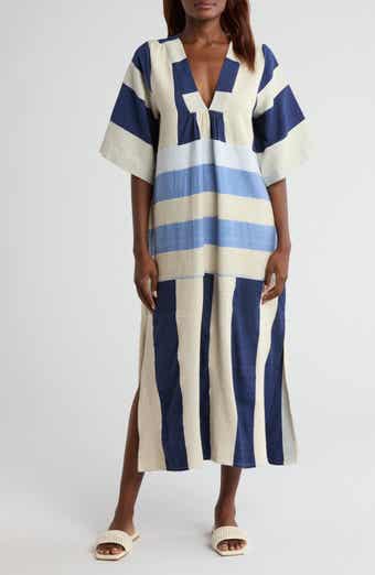 lemlem Edna V-Neck Cotton Caftan