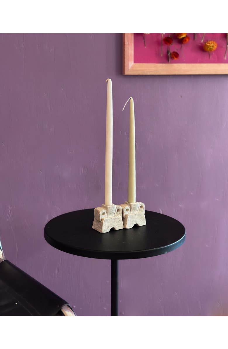 Alma Ome Candle Holder, Alternate, color, White