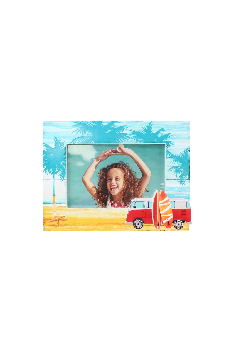 8" Resin 4X6 Blue Surf Scene Photo Picture Frame, Main, color, Red