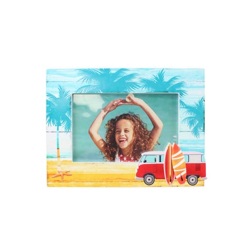 8" Resin 4X6 Blue Surf Scene Photo Picture Frame