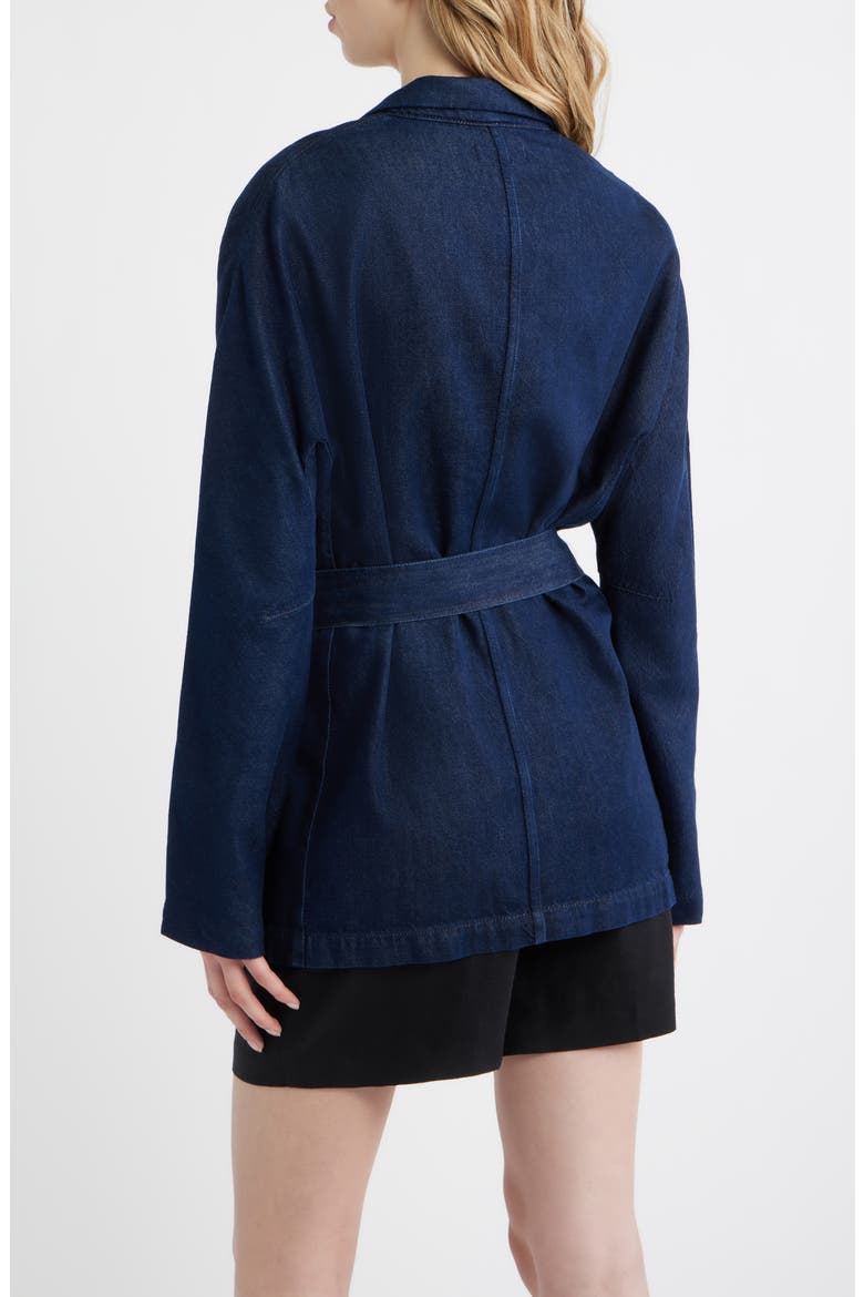 Mandi Belted Denim Blazer, Alternate, color, OCEAN RINSE