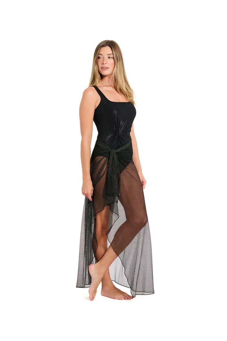 Pretty Woman Sheer Shimmer Pareo, Alternate, color, Black