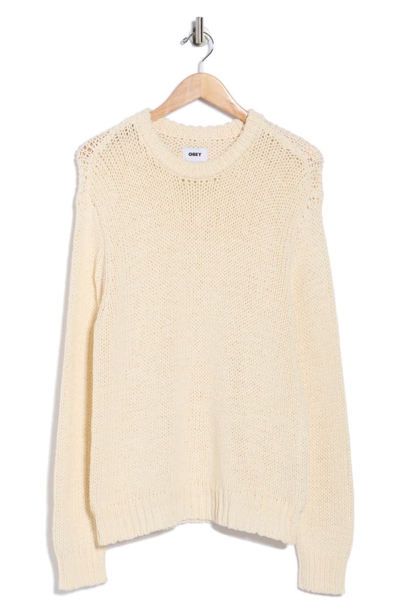 Obey Phim Tape Yarn Sweater, Alternate, color, Unbleached