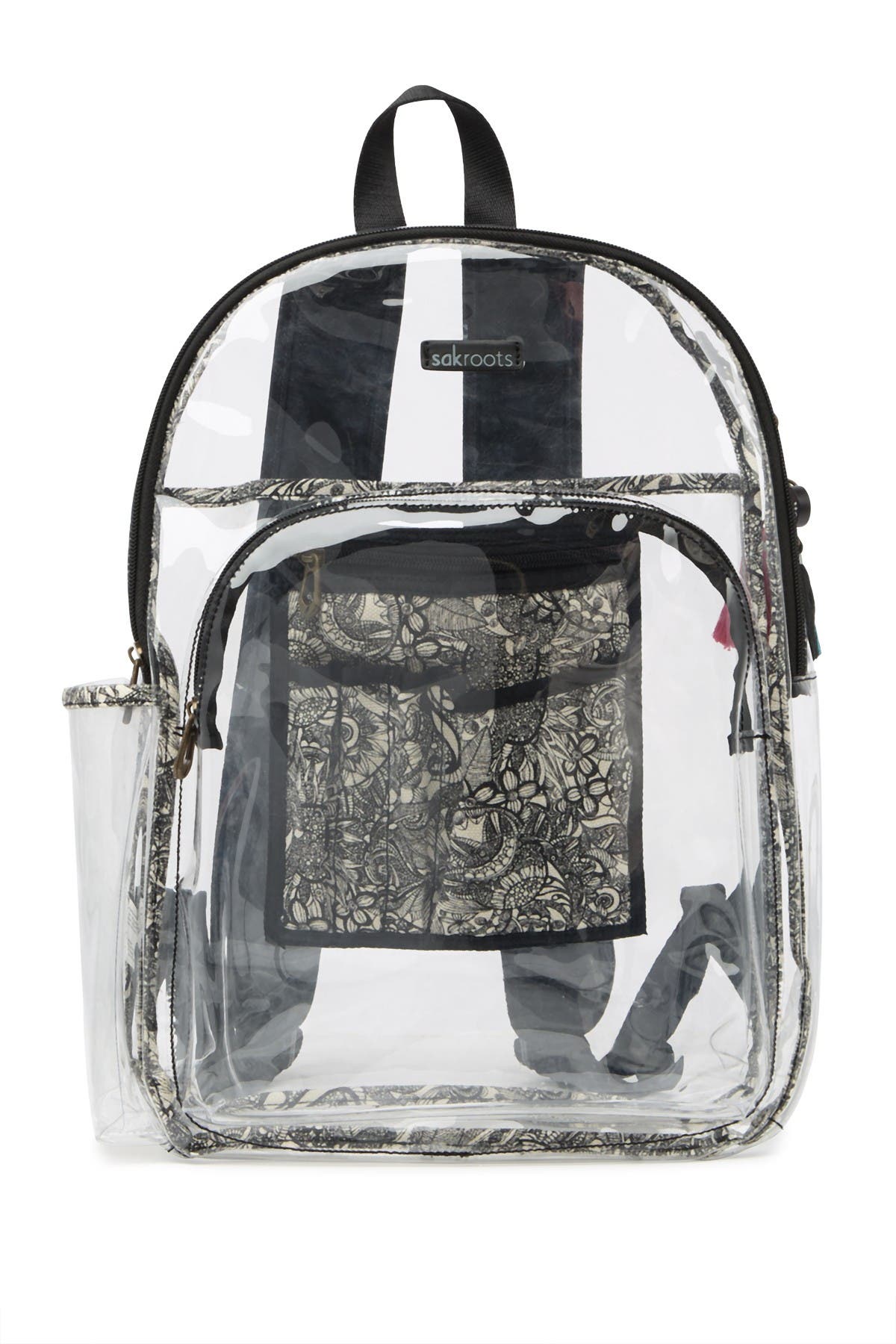 Sakroots Artist Circle Large Transparent Backpack, Main, color, 