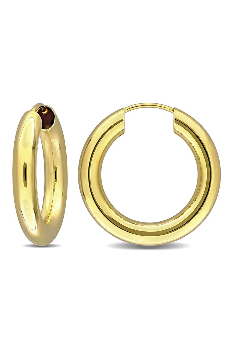 14K Gold 17.7mm Hoop Earrings, Main, color, GOLD
