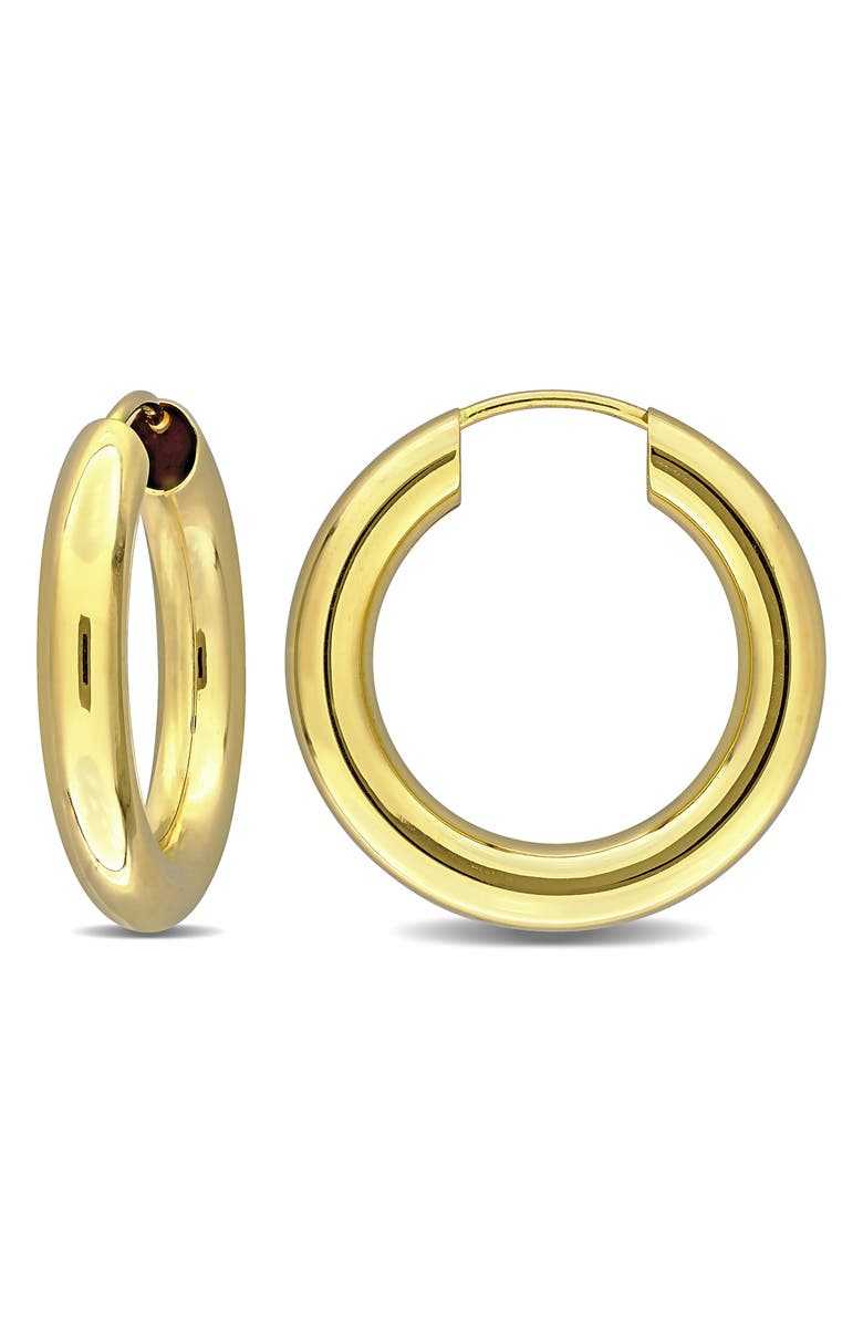 DELMAR 14K Gold 17.7mm Hoop Earrings, Main, color, Gold
