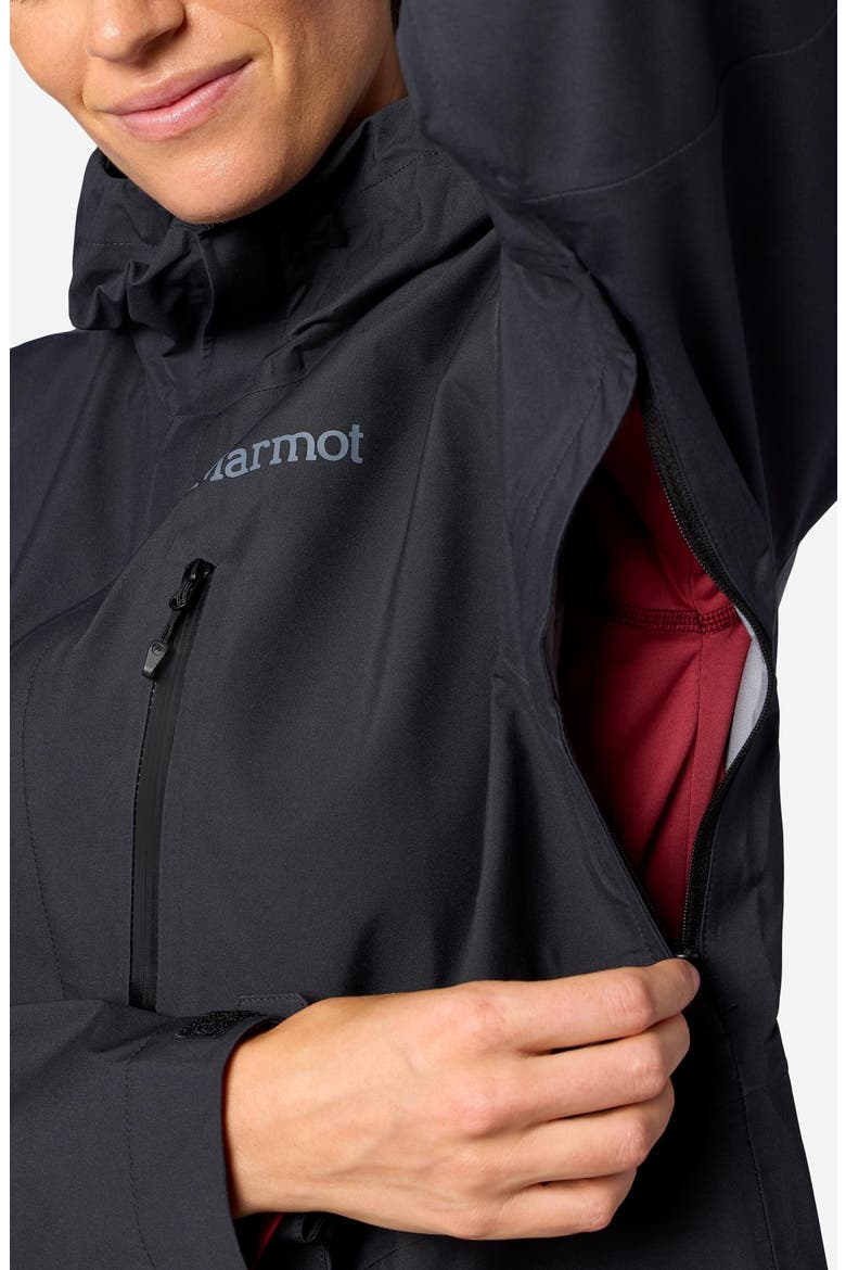 Waterproof Hooded Jacket, Alternate, color, BLACK