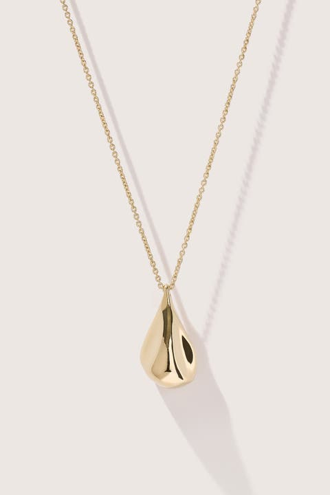 14kt Gold Vermeil Fluid Pebble Necklace