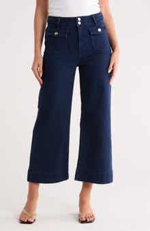 Dylan Braided Waist Wide Leg Jeans