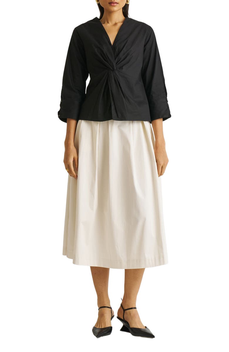 Reistor Front Twist Top, Main, color, Black