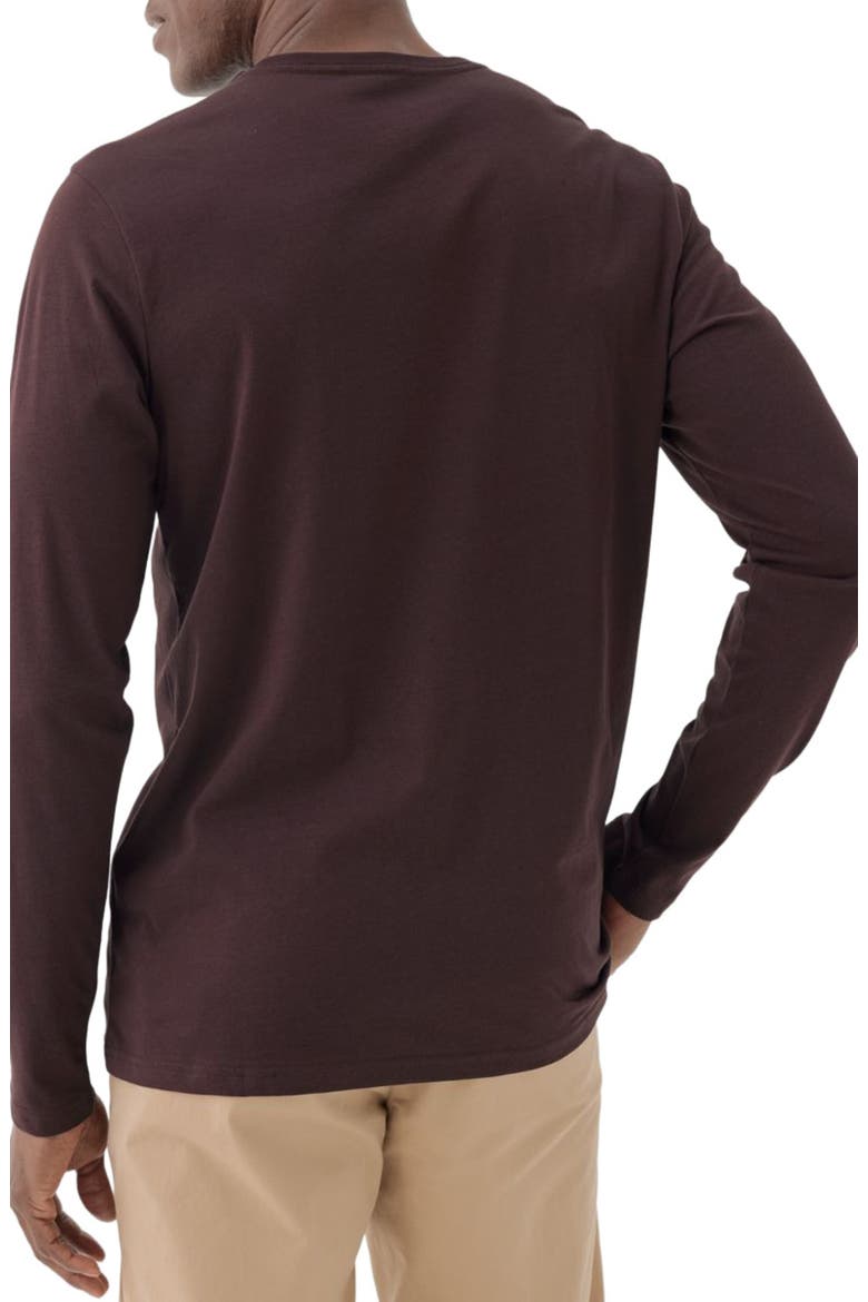Organic Cotton Men's Softspun Essential Crewneck Long Sleeve Tee, Alternate, color, Plum