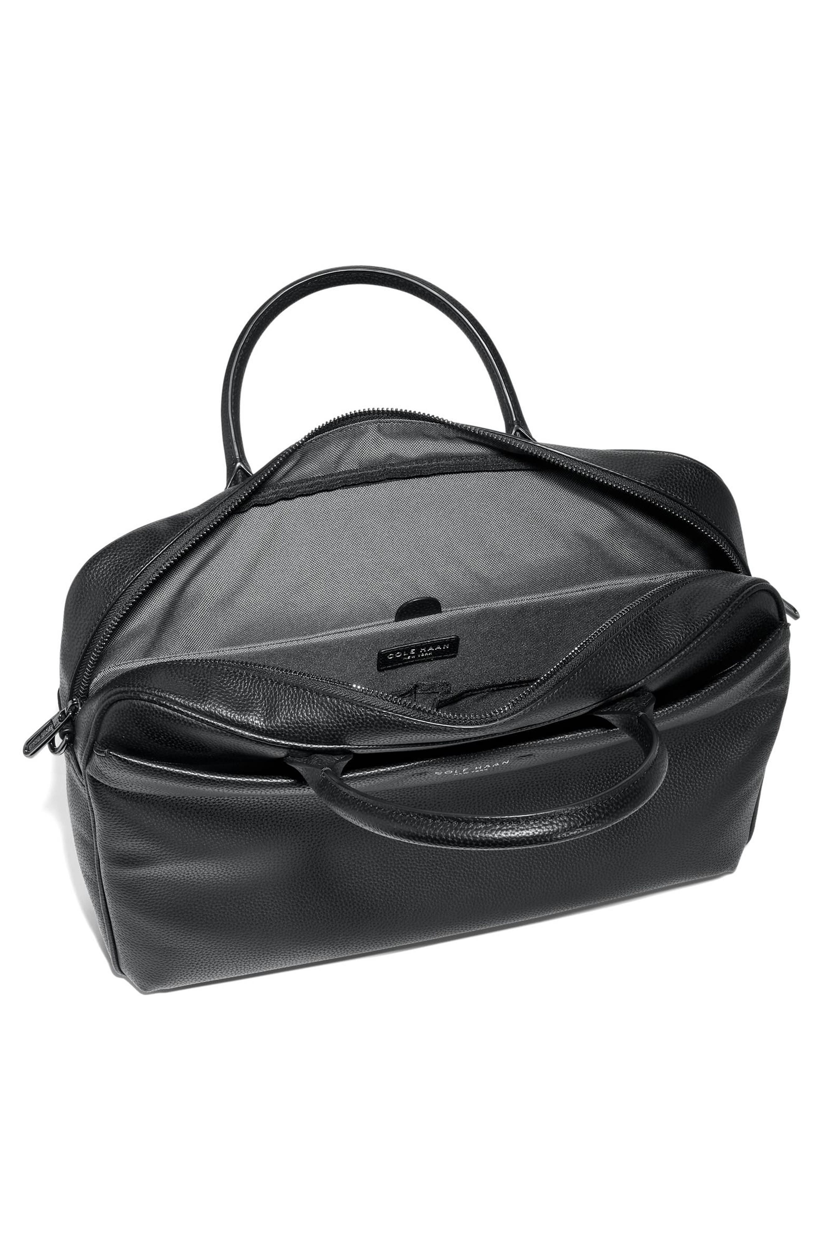 Cole Haan Belmont Leather Briefcase, Alternate, color, Black