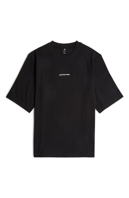 G-star Checquard Logo Organic Cotton T-shirt In Black