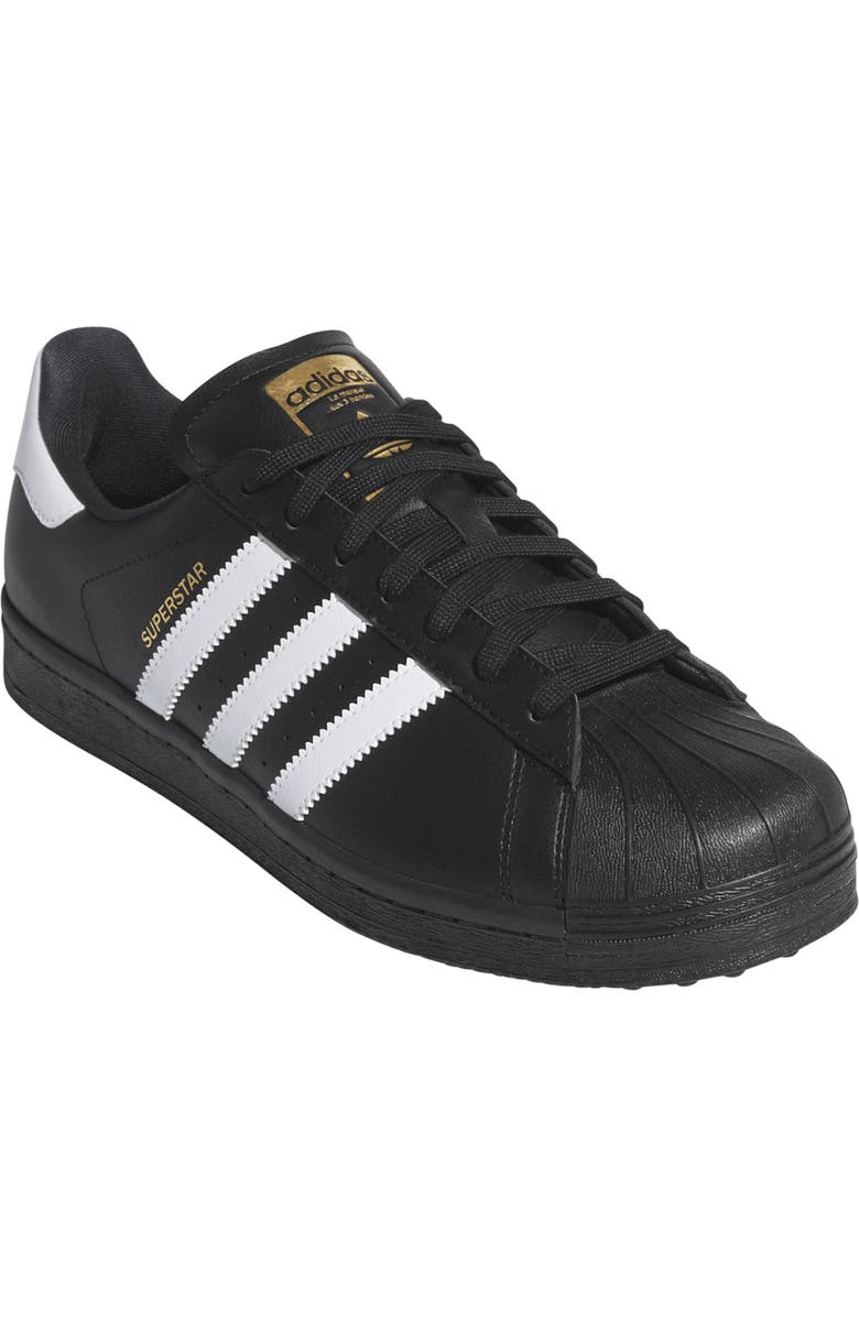 adidas Golf Superstar Spikeless Golf Shoe, Main, color, Black/ White/ Gold Met.