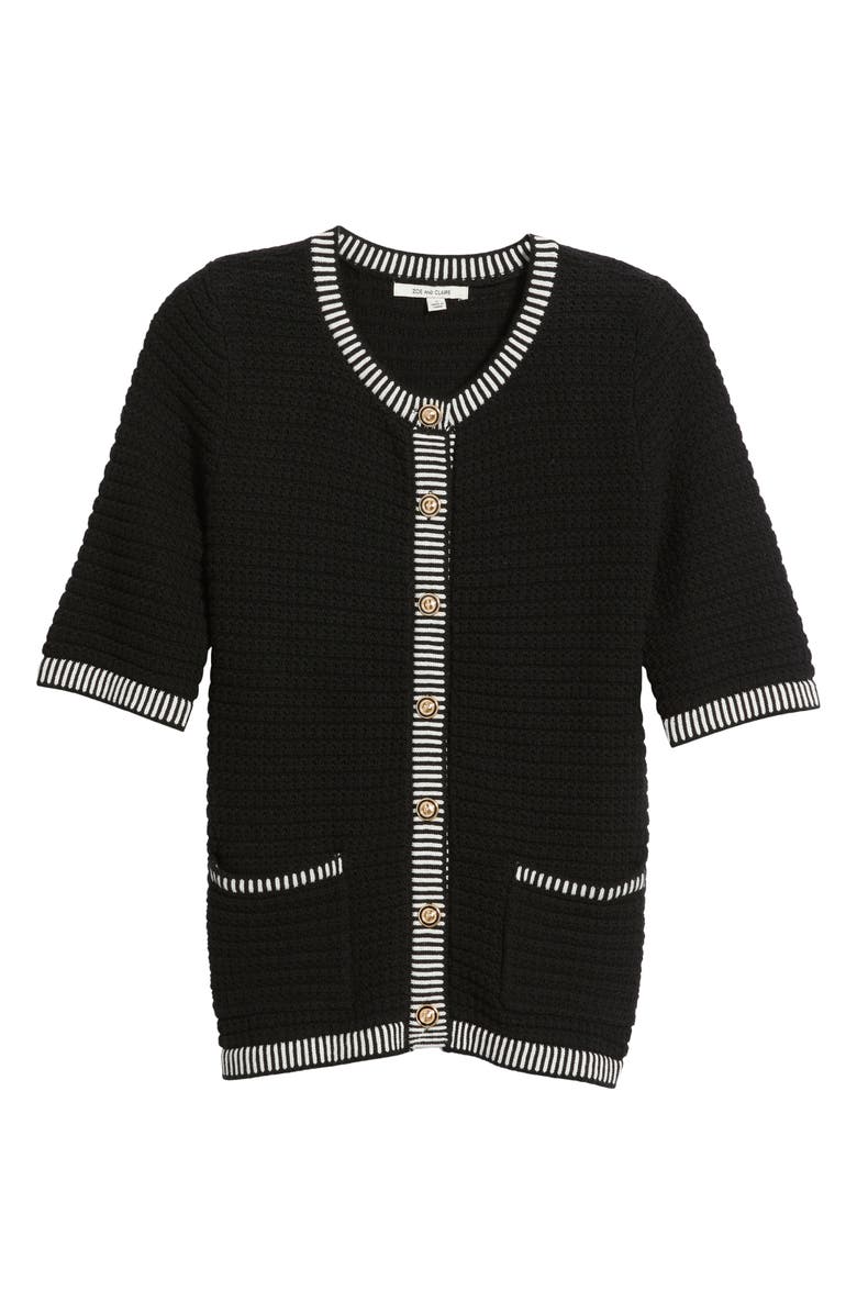 ZOE AND CLAIRE Cotton Blend Button-Up Sweater, Alternate, color, 