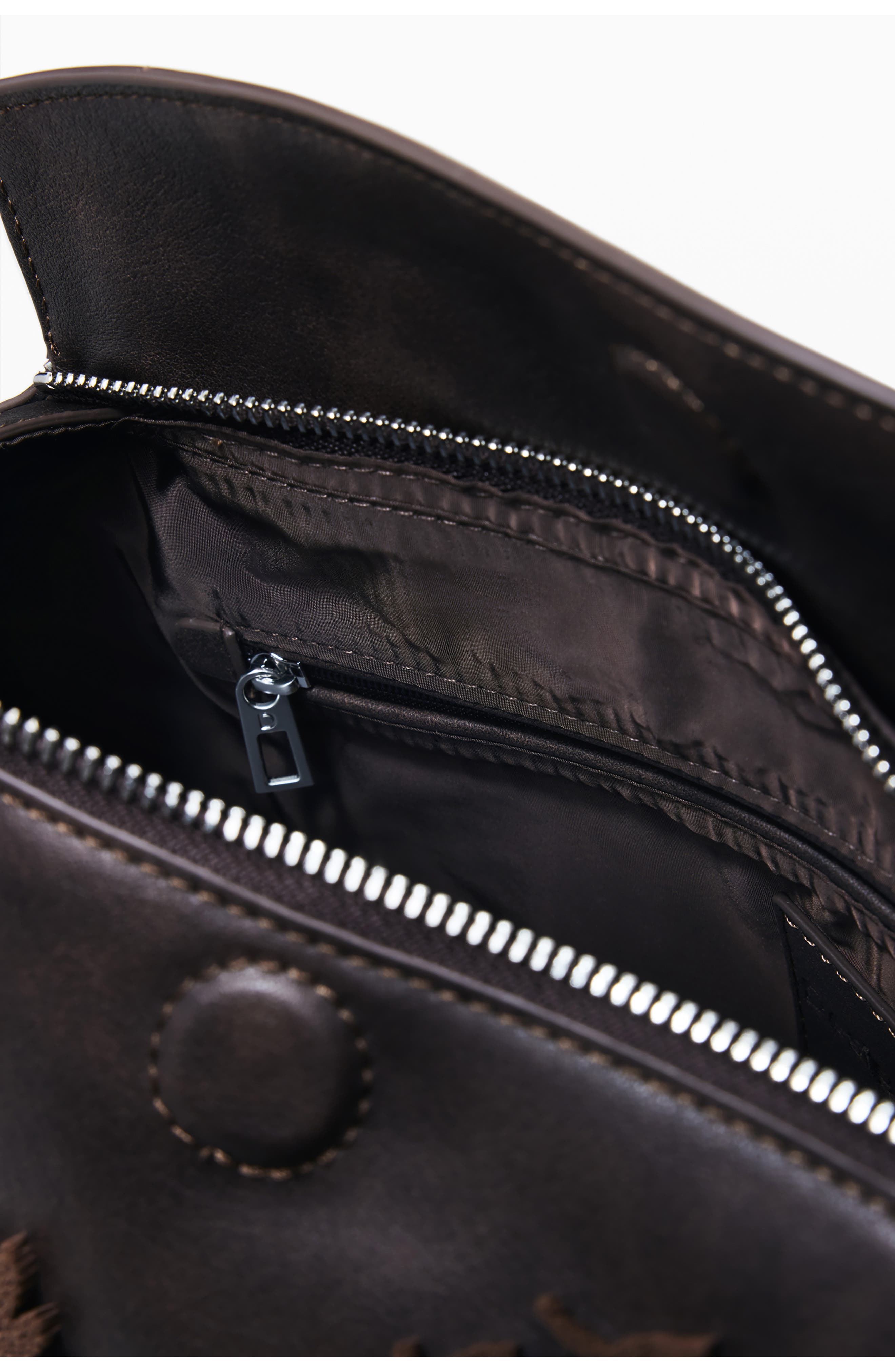 Desigual Big Faux Leather Backpack, Alternate, color, Dark Brown