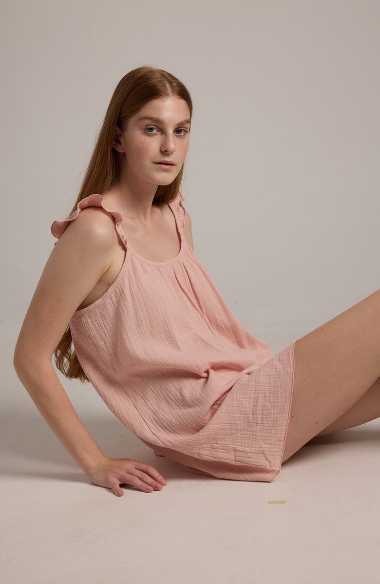 Sunday Citizen Cotton Muslin Chemise, Alternate, color, Peach Powder