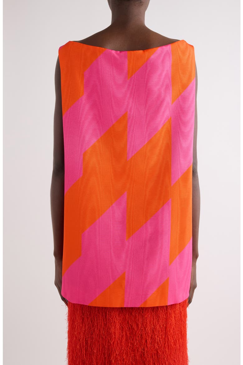 Dabel Broken Stripe Moiré Top, Alternate, color, FUCHSIA
