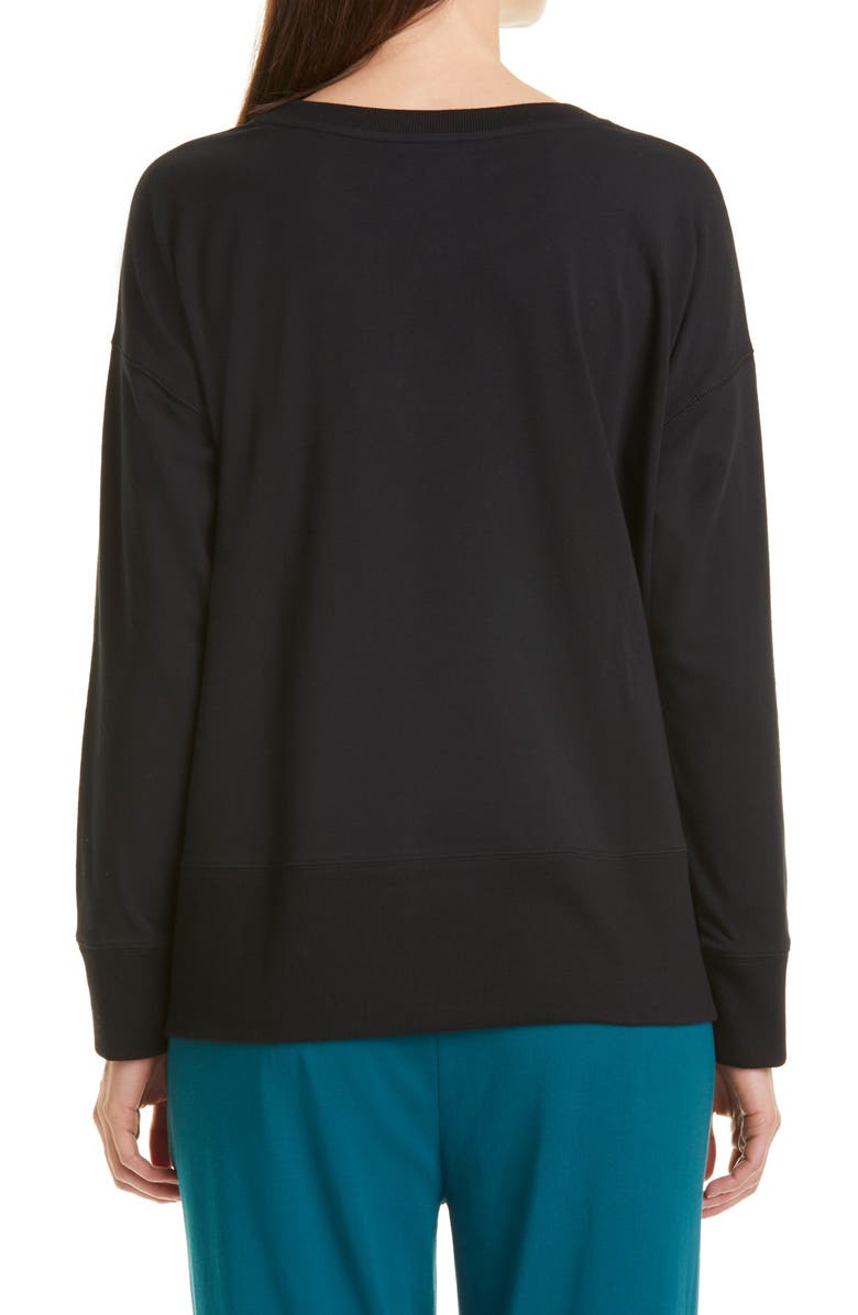 Eileen Fisher Crewneck High-Low Sweatshirt, Alternate, color, 