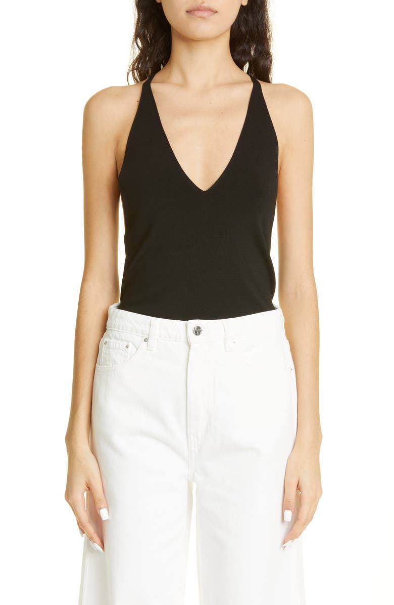 TOTEME Y-Back Merino Wool Blend Tank, Main, color, 